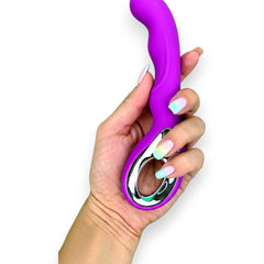 Vibrador Vibe Gatillo para punto G, diseño ergonómico y potente, vibrador elegante y preciso Glow & Vibe.
