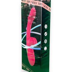 Vibrador Sexy Toy con doble estimulación de punto G y clítoris, diseño atrevido y sensual Glow & Vibe.