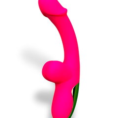 Vibrador Sexy Toy con doble estimulación de punto G y clítoris, diseño atrevido y sensual Glow & Vibe.