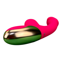 Vibrador Sexy Toy con doble estimulación de punto G y clítoris, diseño atrevido y sensual Glow & Vibe.