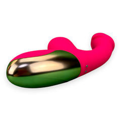 Vibrador Sexy Toy con doble estimulación de punto G y clítoris, diseño atrevido y sensual Glow & Vibe.