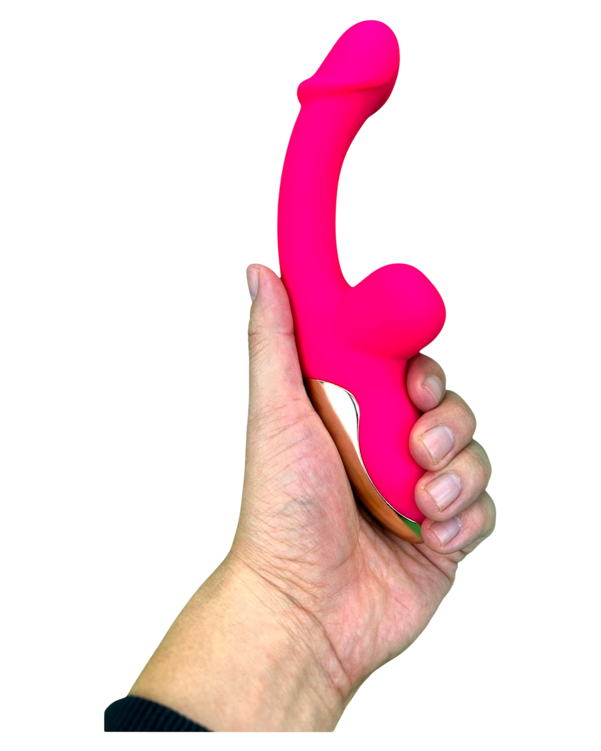 Vibrador Sexy Toy con doble estimulación de punto G y clítoris, diseño atrevido y sensual Glow & Vibe.