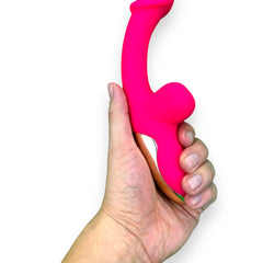 Vibrador Sexy Toy con doble estimulación de punto G y clítoris, diseño atrevido y sensual Glow & Vibe.