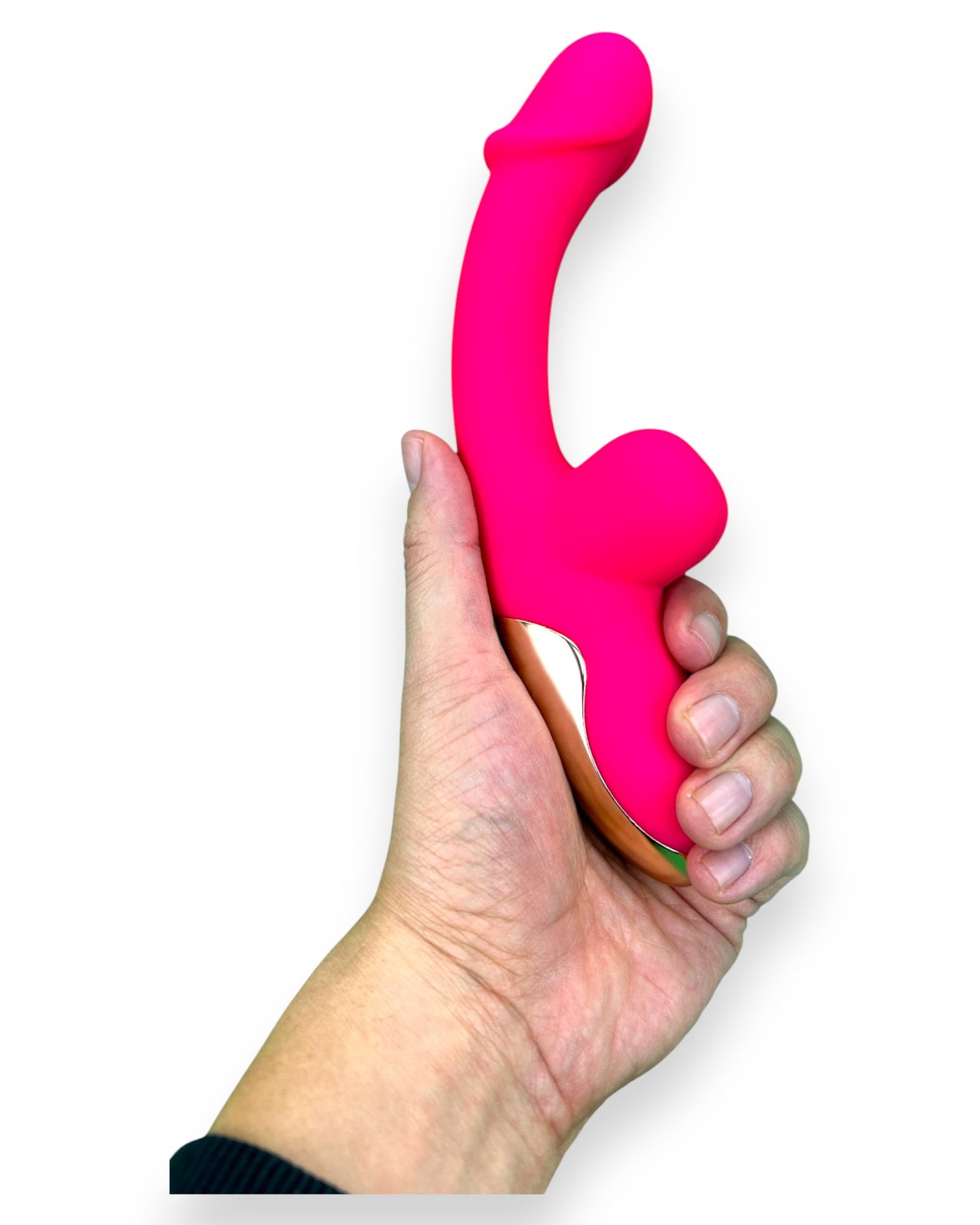 Vibrador Sexy Toy con doble estimulación de punto G y clítoris, diseño atrevido y sensual Glow & Vibe.