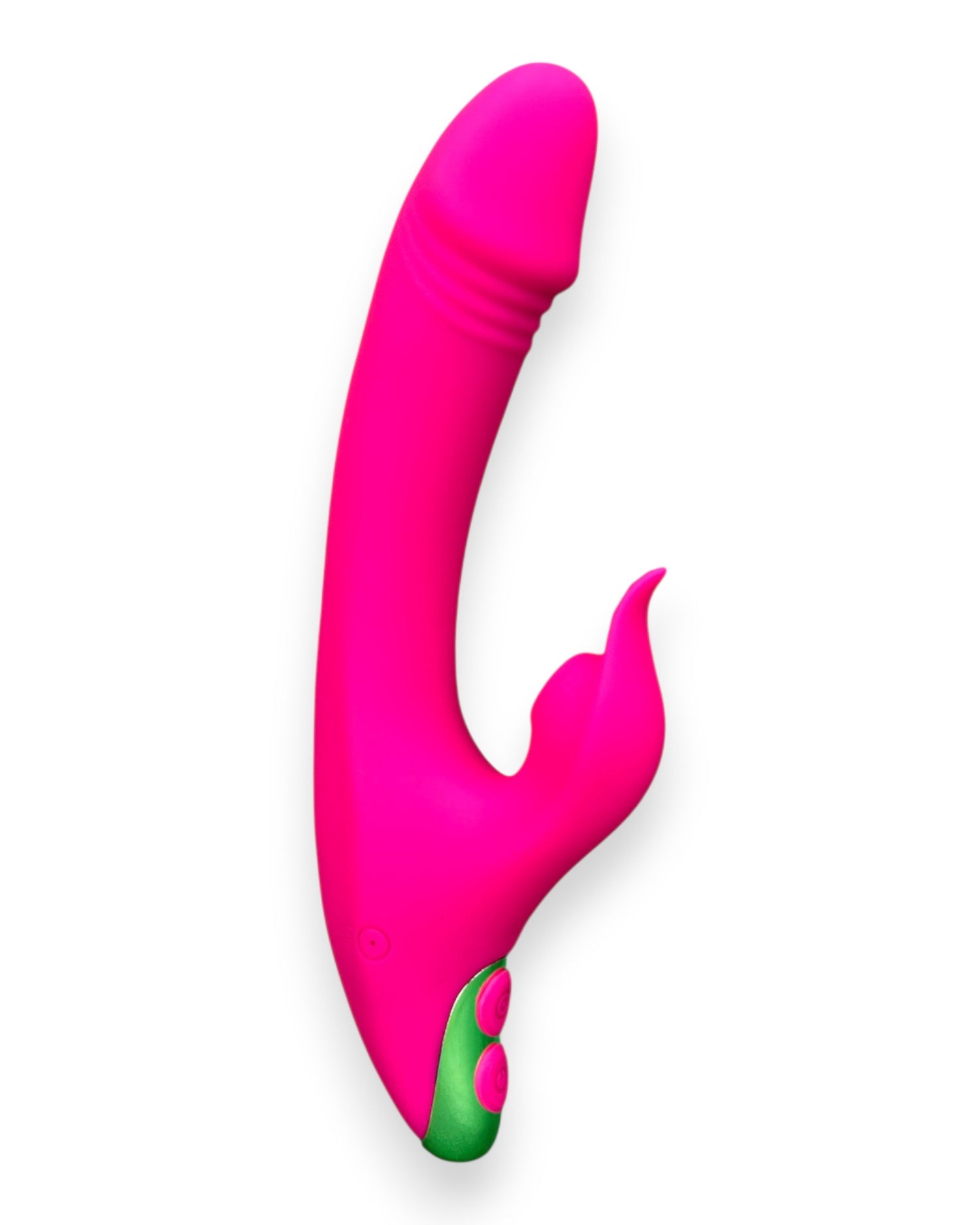 Vibrador Fun Licks con succionador de clítoris de 9 funciones y estimulador de punto G, diseño divertido Glow & Vibe.