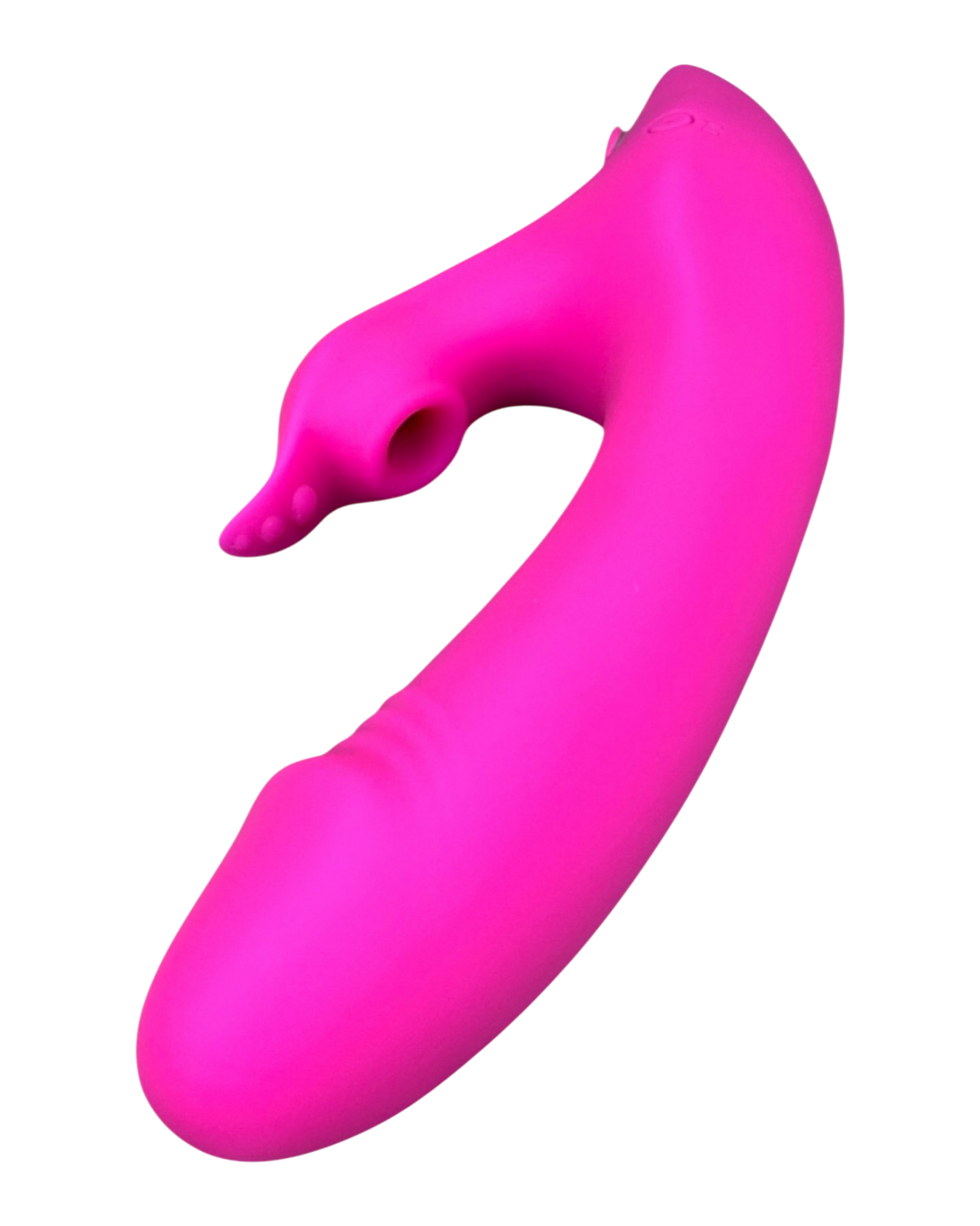 Vibrador Fun Licks con succionador de clítoris de 9 funciones y estimulador de punto G, diseño divertido Glow & Vibe.