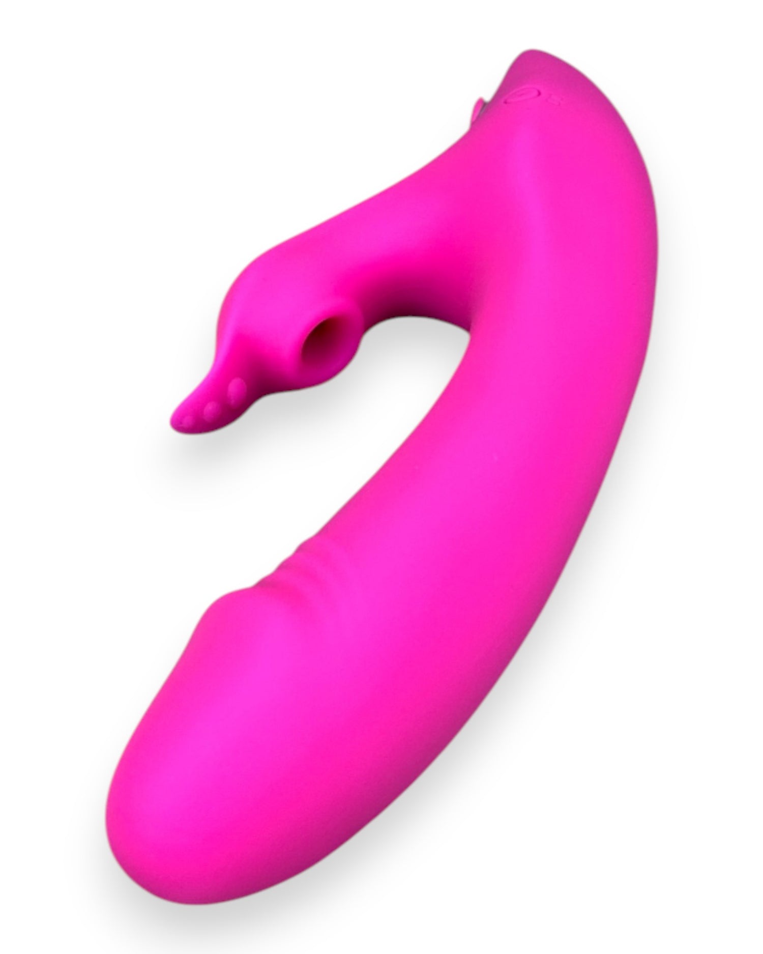 Vibrador Fun Licks con succionador de clítoris de 9 funciones y estimulador de punto G, diseño divertido Glow & Vibe.