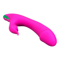 Vibrador Fun Licks con succionador de clítoris de 9 funciones y estimulador de punto G, diseño divertido Glow & Vibe.