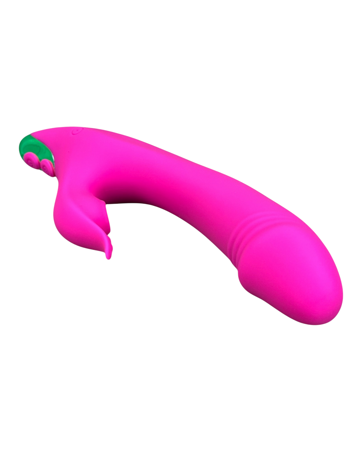 Vibrador Fun Licks con succionador de clítoris de 9 funciones y estimulador de punto G, diseño divertido Glow & Vibe.