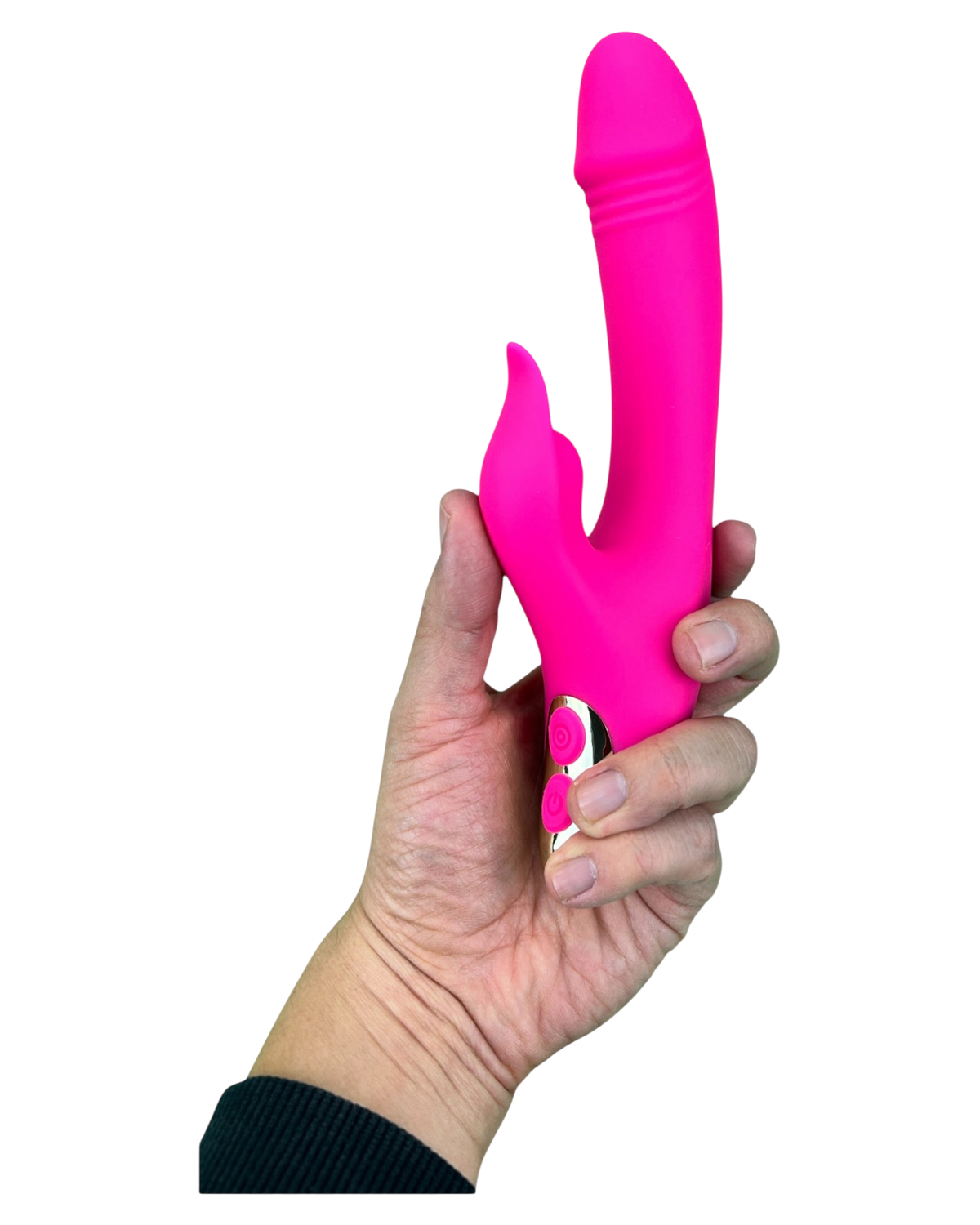 Vibrador Fun Licks con succionador de clítoris de 9 funciones y estimulador de punto G, diseño divertido Glow & Vibe.