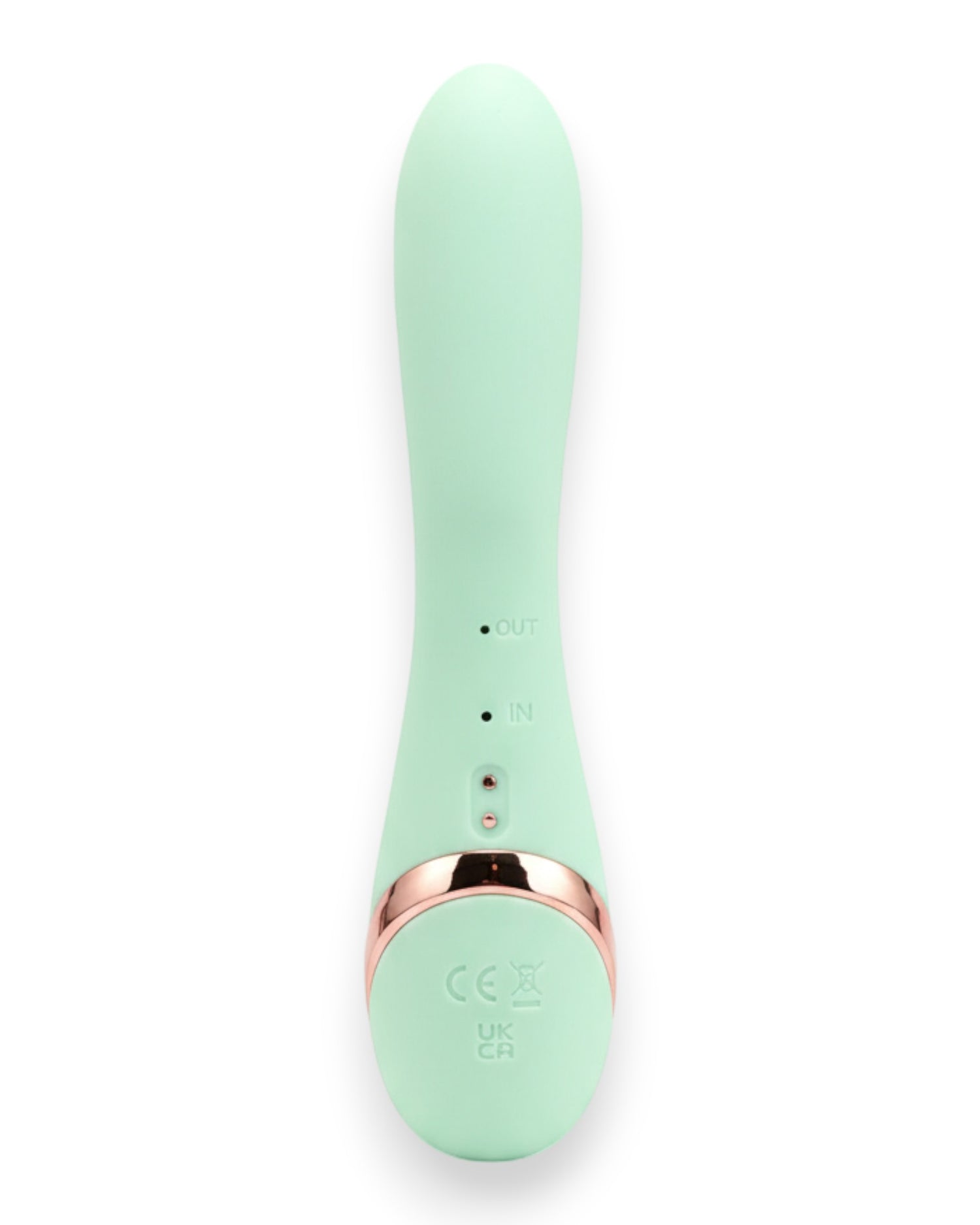 Vibrador Play Inflate inflable de silicón con estimulador de punto G adaptable, diseño suave y elegante Glow & Vibe.