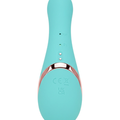 Vibrador Play Inflate inflable de silicón con estimulador de punto G adaptable, diseño suave y elegante Glow & Vibe.
