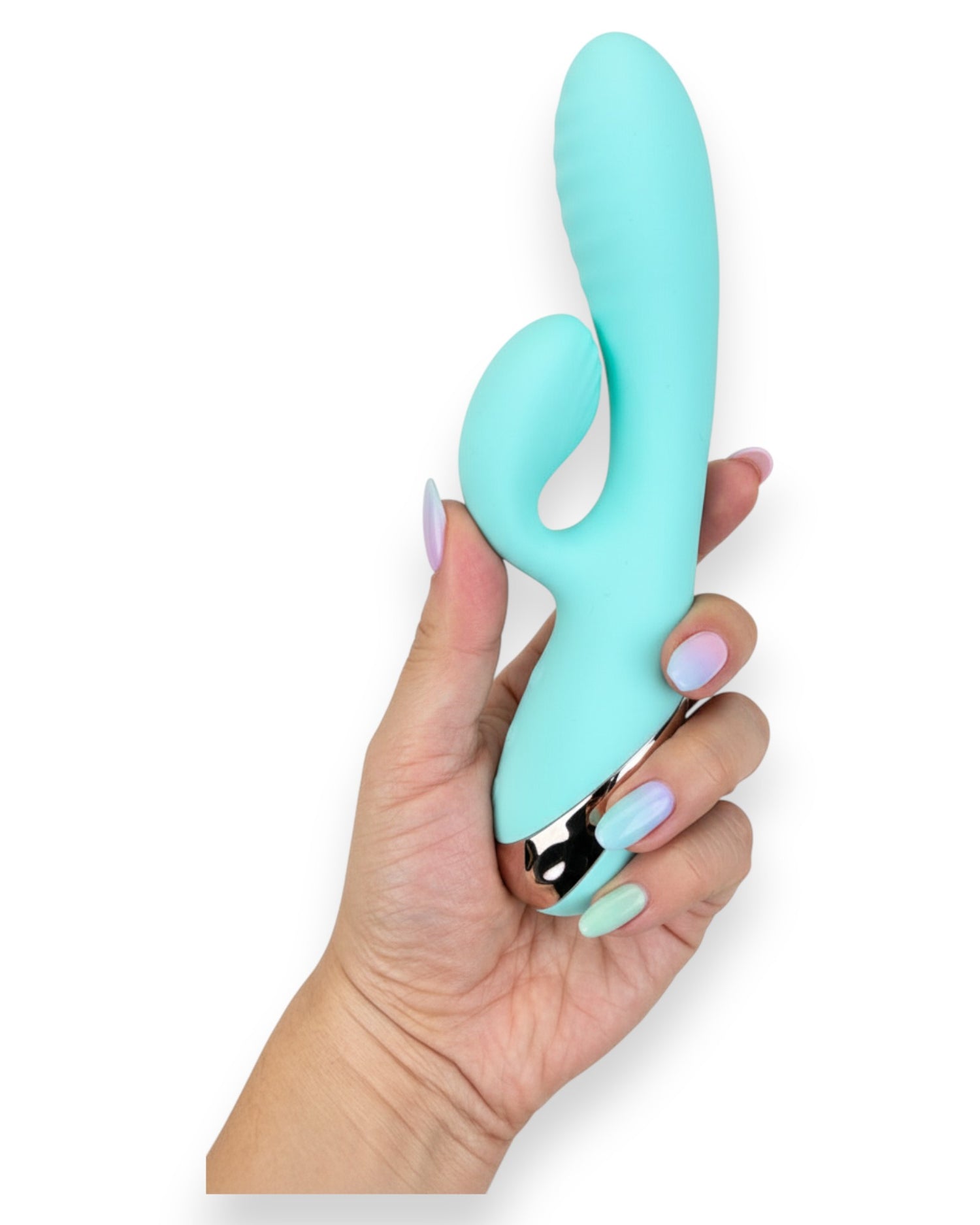 Vibrador Play Inflate inflable de silicón con estimulador de punto G adaptable, diseño suave y elegante Glow & Vibe.