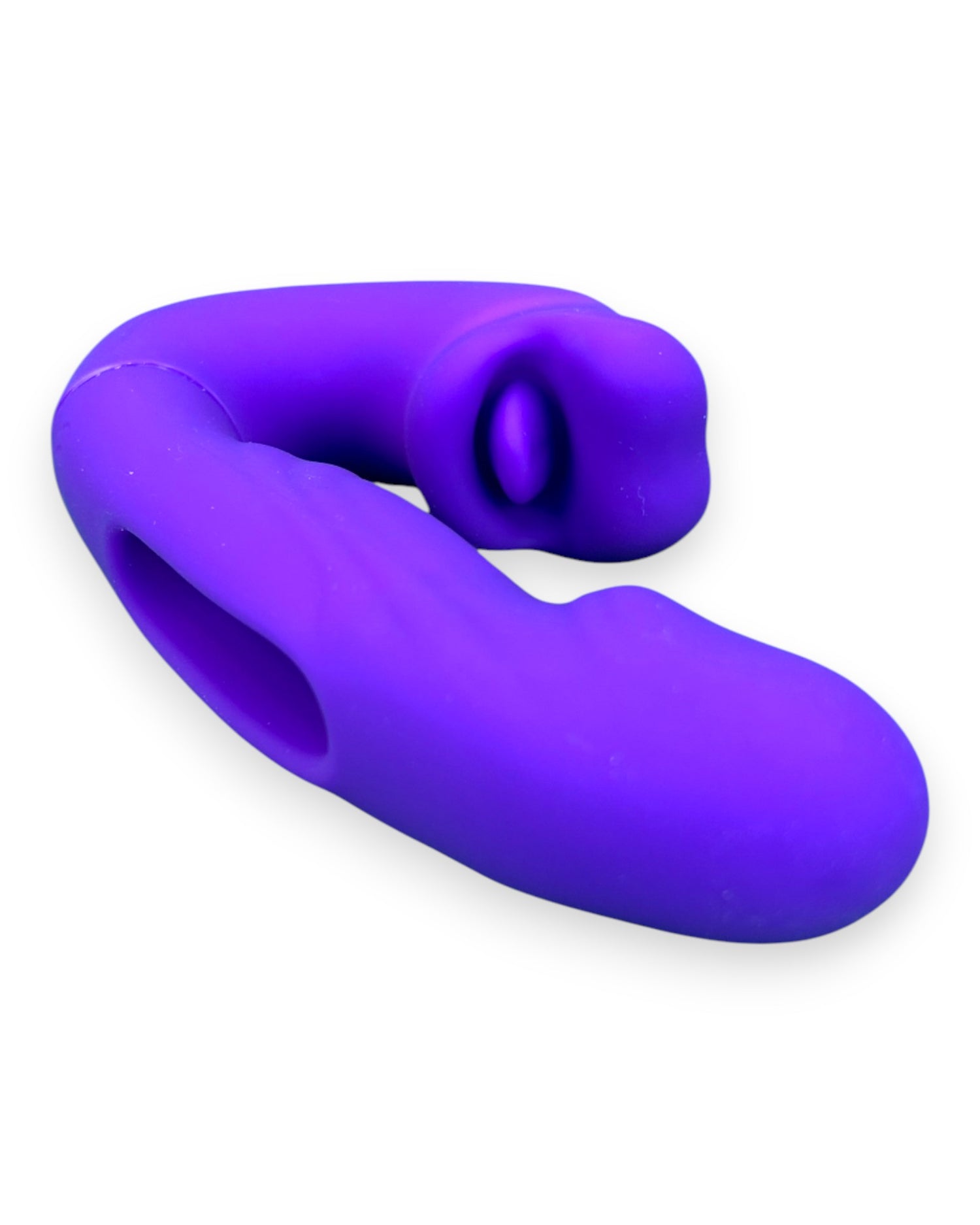 Vibrador Royal Tongue triple con motor y estimulador móvil de punto G, simulación de lengua y mordiscos, diseño elegante Glow & Vibe.