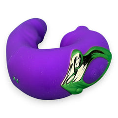 Vibrador Royal Tongue triple con motor y estimulador móvil de punto G, simulación de lengua y mordiscos, diseño elegante Glow & Vibe.