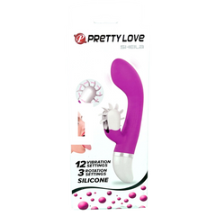 Vibrador Sheila con 12 funciones de vibración y 3 modos de rotación, estimulador de clítoris elegante, diseño versátil Glow & Vibe.