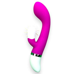 Vibrador Sheila con 12 funciones de vibración y 3 modos de rotación, estimulador de clítoris elegante, diseño versátil Glow & Vibe.