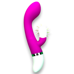 Vibrador Sheila con 12 funciones de vibración y 3 modos de rotación, estimulador de clítoris elegante, diseño versátil Glow & Vibe.