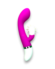 Vibrador Sheila con 12 funciones de vibración y 3 modos de rotación, estimulador de clítoris elegante, diseño versátil Glow & Vibe.