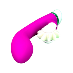 Vibrador Sheila con 12 funciones de vibración y 3 modos de rotación, estimulador de clítoris elegante, diseño versátil Glow & Vibe.
