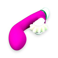 Vibrador Sheila con 12 funciones de vibración y 3 modos de rotación, estimulador de clítoris elegante, diseño versátil Glow & Vibe.