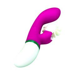 Vibrador Sheila con 12 funciones de vibración y 3 modos de rotación, estimulador de clítoris elegante, diseño versátil Glow & Vibe.