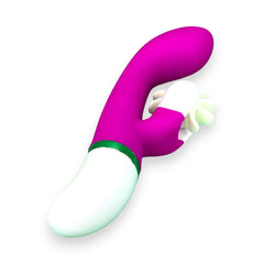 Vibrador Sheila con 12 funciones de vibración y 3 modos de rotación, estimulador de clítoris elegante, diseño versátil Glow & Vibe.