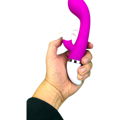 Vibrador Sheila con 12 funciones de vibración y 3 modos de rotación, estimulador de clítoris elegante, diseño versátil Glow & Vibe.