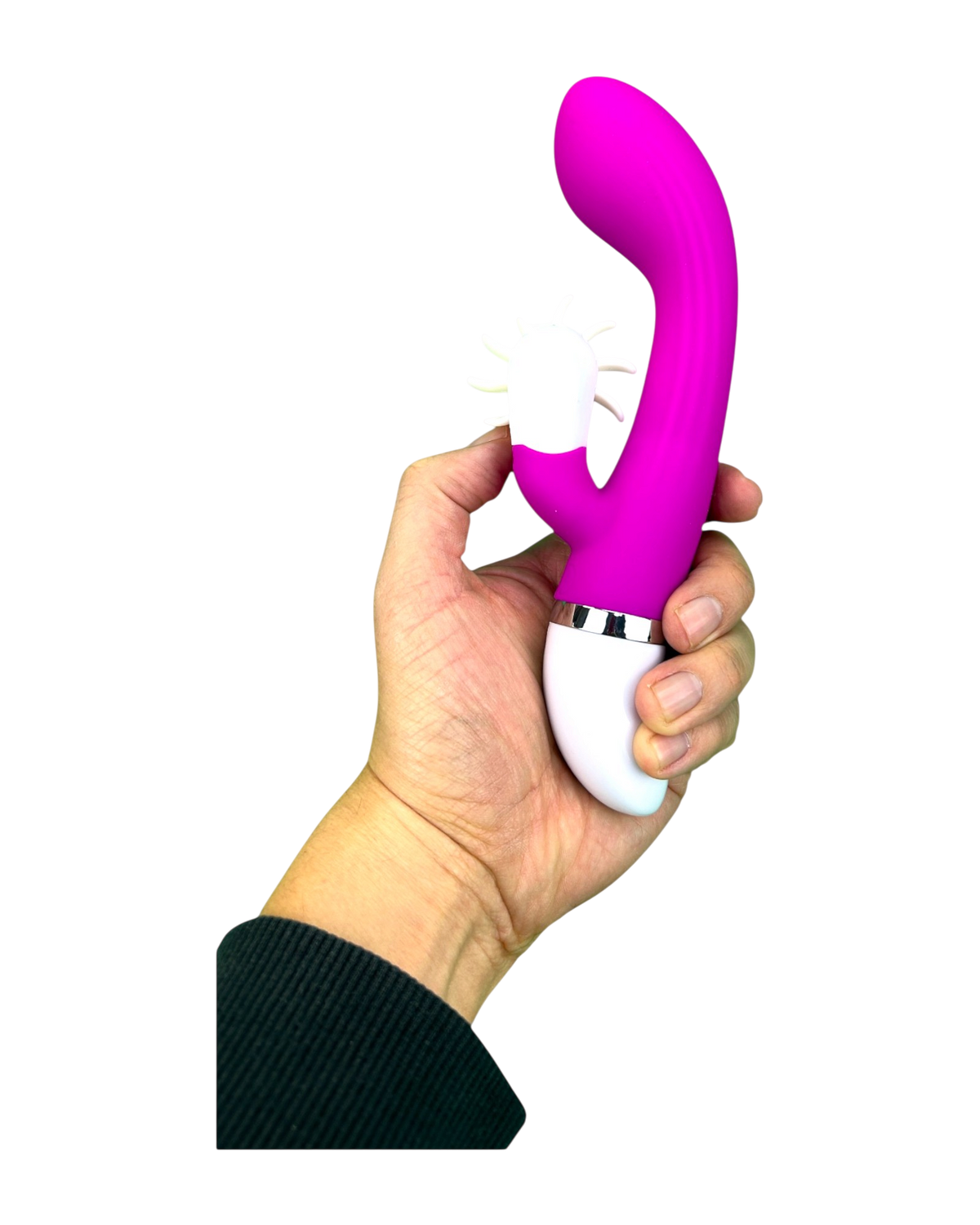 Vibrador Sheila con 12 funciones de vibración y 3 modos de rotación, estimulador de clítoris elegante, diseño versátil Glow & Vibe.