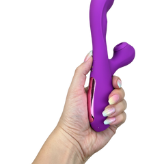 Vibrador Intense Licker con succionador de clítoris, pulsaciones internas y 10 funciones, vibrador innovador Glow & Vibe.