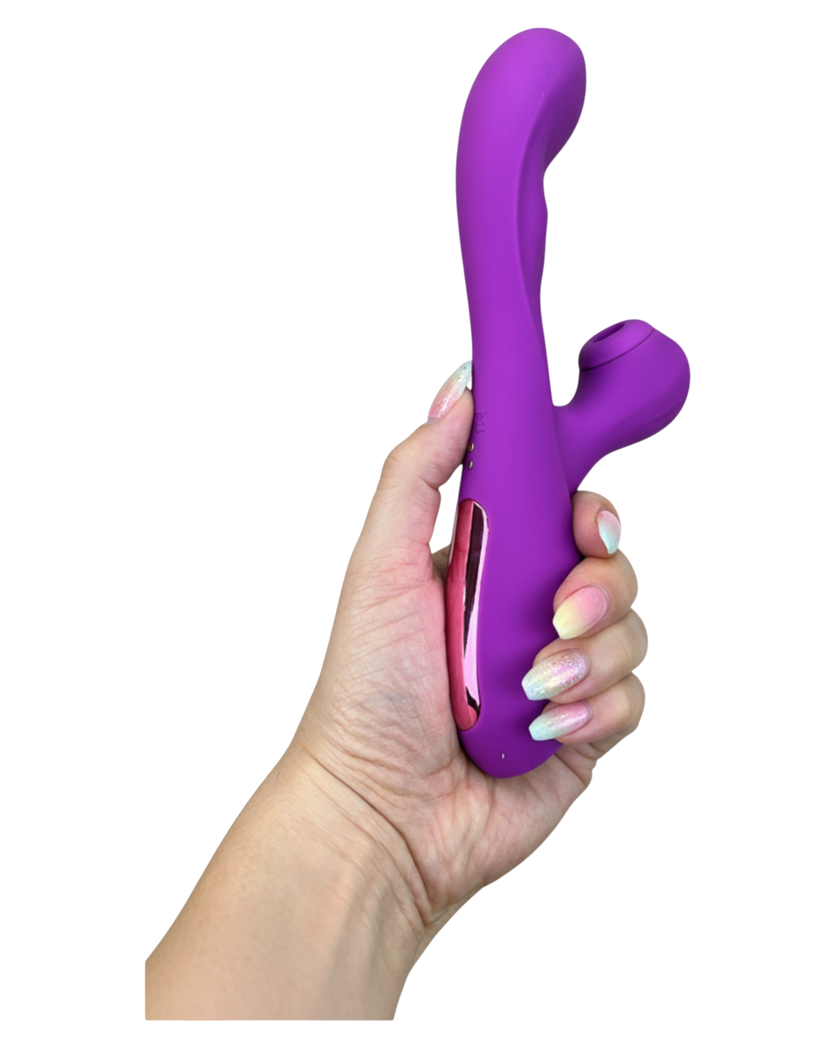 Vibrador Intense Licker con succionador de clítoris, pulsaciones internas y 10 funciones, vibrador innovador Glow & Vibe.
