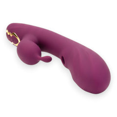 Vibrador Greedy Girl triple con succión de punto G y estimulador de clítoris, diseño potente y versátil Glow & Vibe.