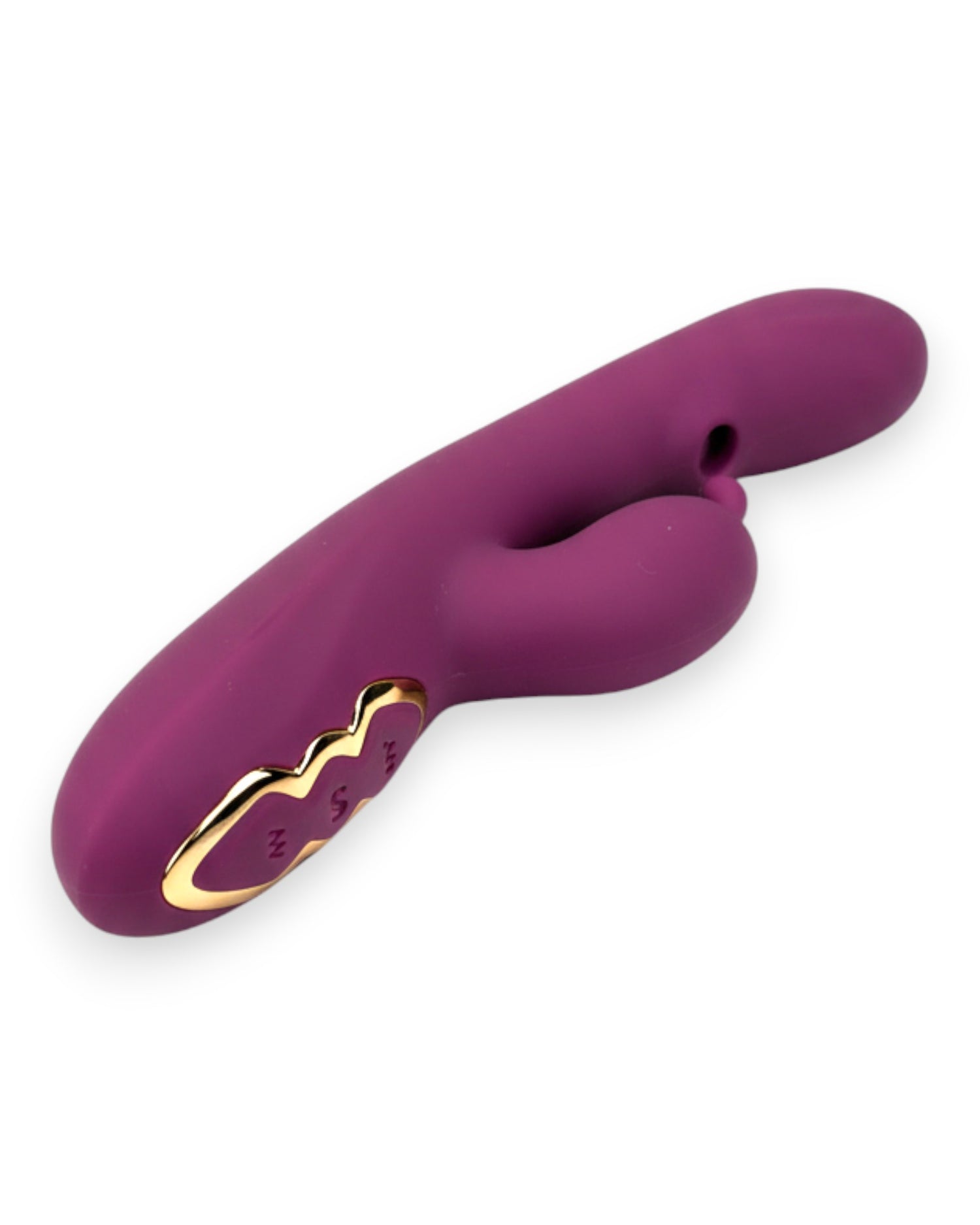 Vibrador Greedy Girl triple con succión de punto G y estimulador de clítoris, diseño potente y versátil Glow & Vibe.