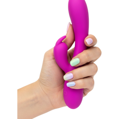 Vibrador Heat Rabbit con doble estimulación de punto G y clítoris, sistema de calentamiento automático, diseño elegante y potente Glow & Vibe.