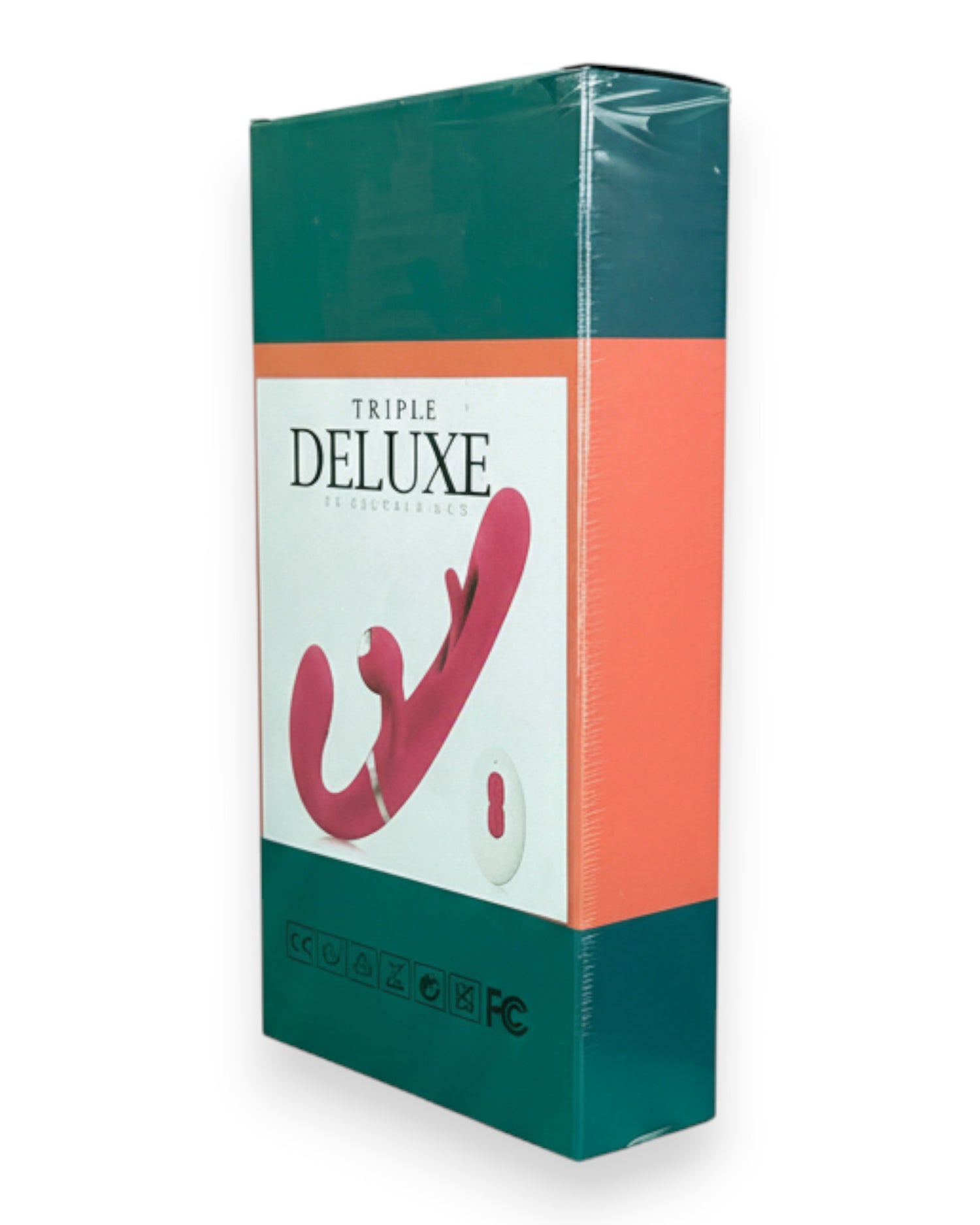Vibrador Triple Desire con triple motor, punto G móvil y pulsaciones intensas en el clítoris, diseño texturizado y elegante Glow & Vibe.