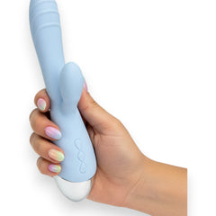Vibrador Fun Touch de doble estimulación punto G y clítoris, con 10 funciones y diseño juvenil Glow & Vibe.