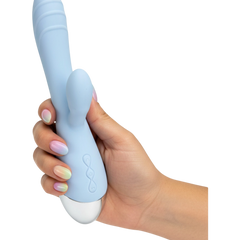 Vibrador Fun Touch de doble estimulación punto G y clítoris, con 10 funciones y diseño juvenil Glow & Vibe.