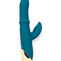 Vibrador Babo con anillo deslizante de balines y estimulador de punto G y clítoris, diseño versátil y potente Glow & Vibe.