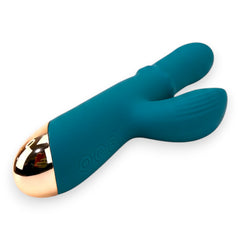 Vibrador Babo con anillo deslizante de balines y estimulador de punto G y clítoris, diseño versátil y potente Glow & Vibe.