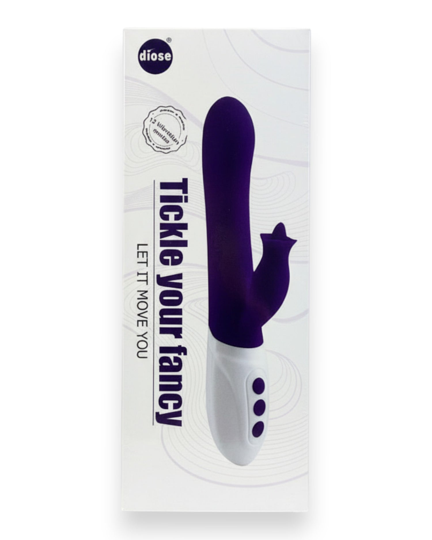 Vibrador Diose con rotación, punto G y estimulador tipo lengua, diseño innovador y sofisticado Glow & Vibe.