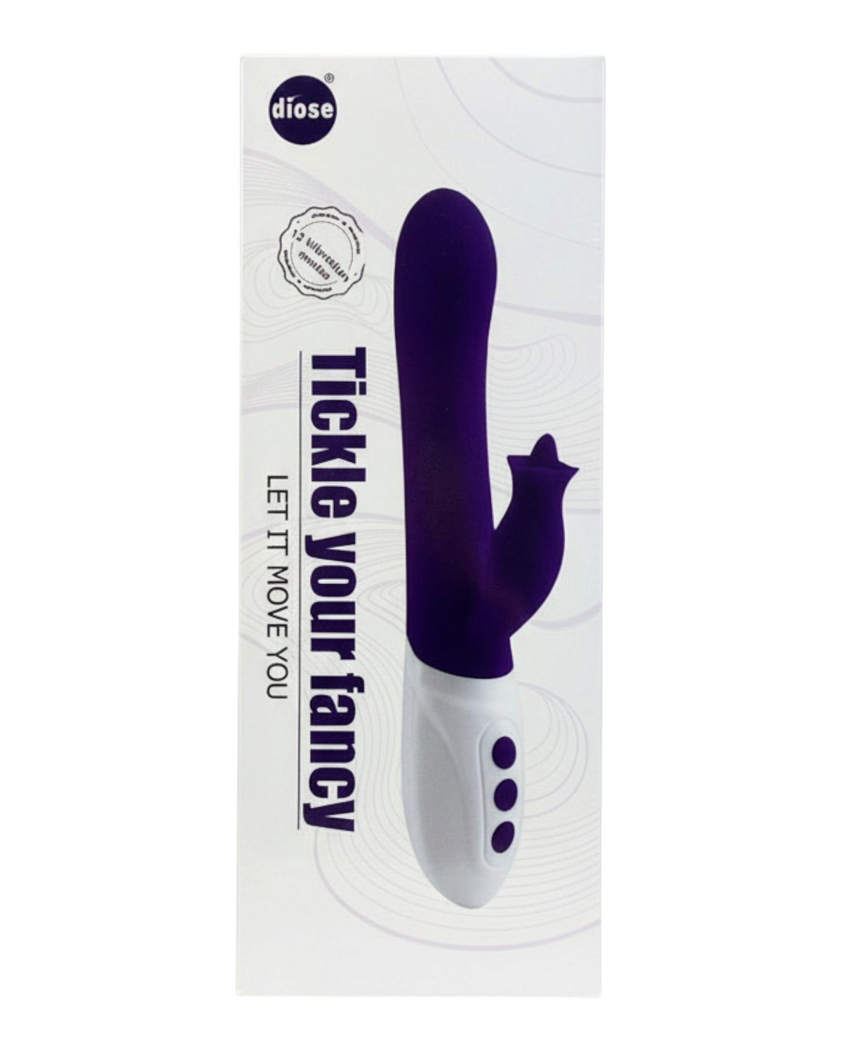 Vibrador Diose con rotación, punto G y estimulador tipo lengua, diseño innovador y sofisticado Glow & Vibe.