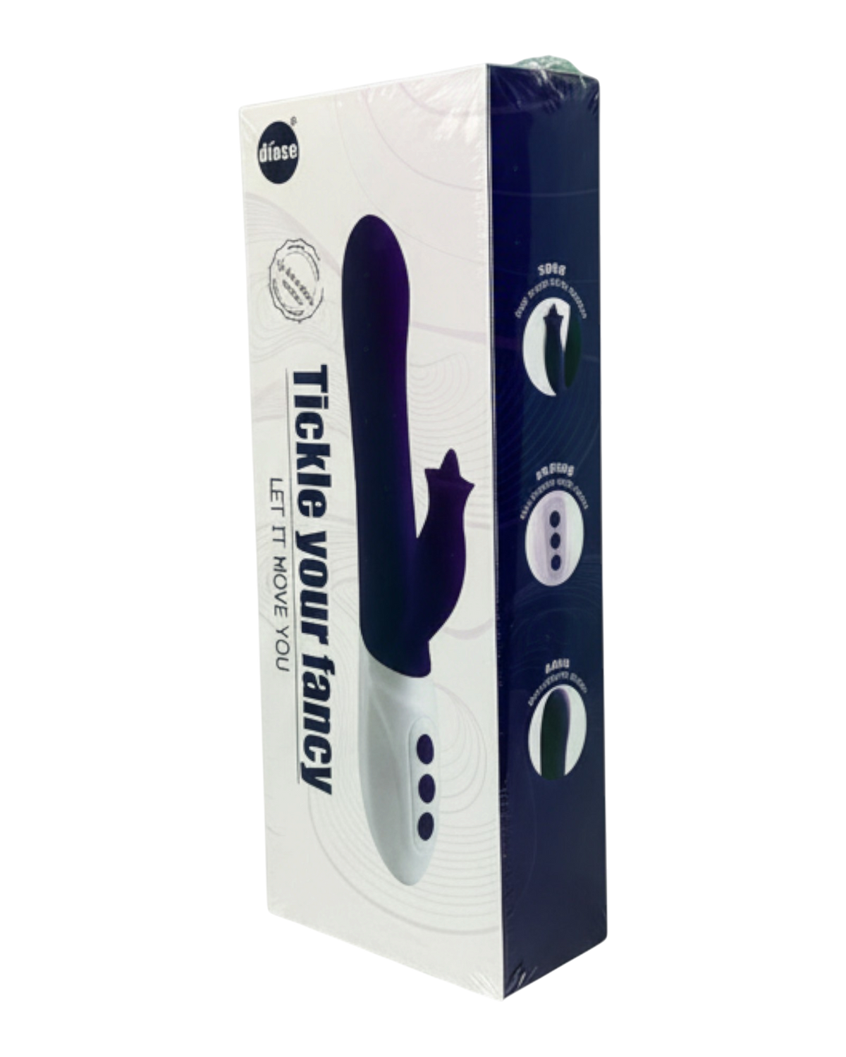 Vibrador Diose con rotación, punto G y estimulador tipo lengua, diseño innovador y sofisticado Glow & Vibe.