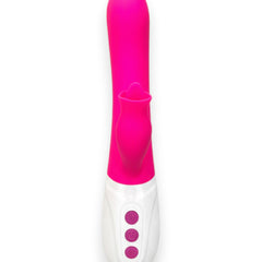 Vibrador Diose con rotación, punto G y estimulador tipo lengua, diseño innovador y sofisticado Glow & Vibe.