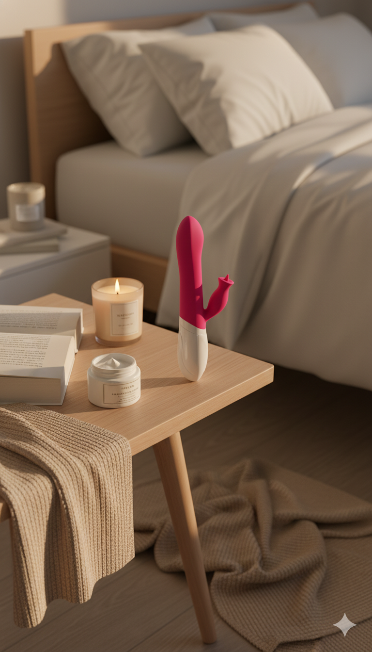 Vibrador Diose con rotación, punto G y estimulador tipo lengua, diseño innovador y sofisticado Glow & Vibe.