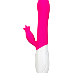 Vibrador Diose con rotación, punto G y estimulador tipo lengua, diseño innovador y sofisticado Glow & Vibe.