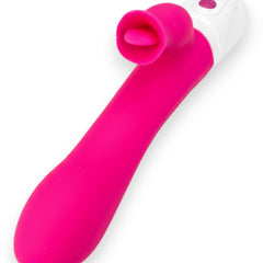Vibrador Diose con rotación, punto G y estimulador tipo lengua, diseño innovador y sofisticado Glow & Vibe.