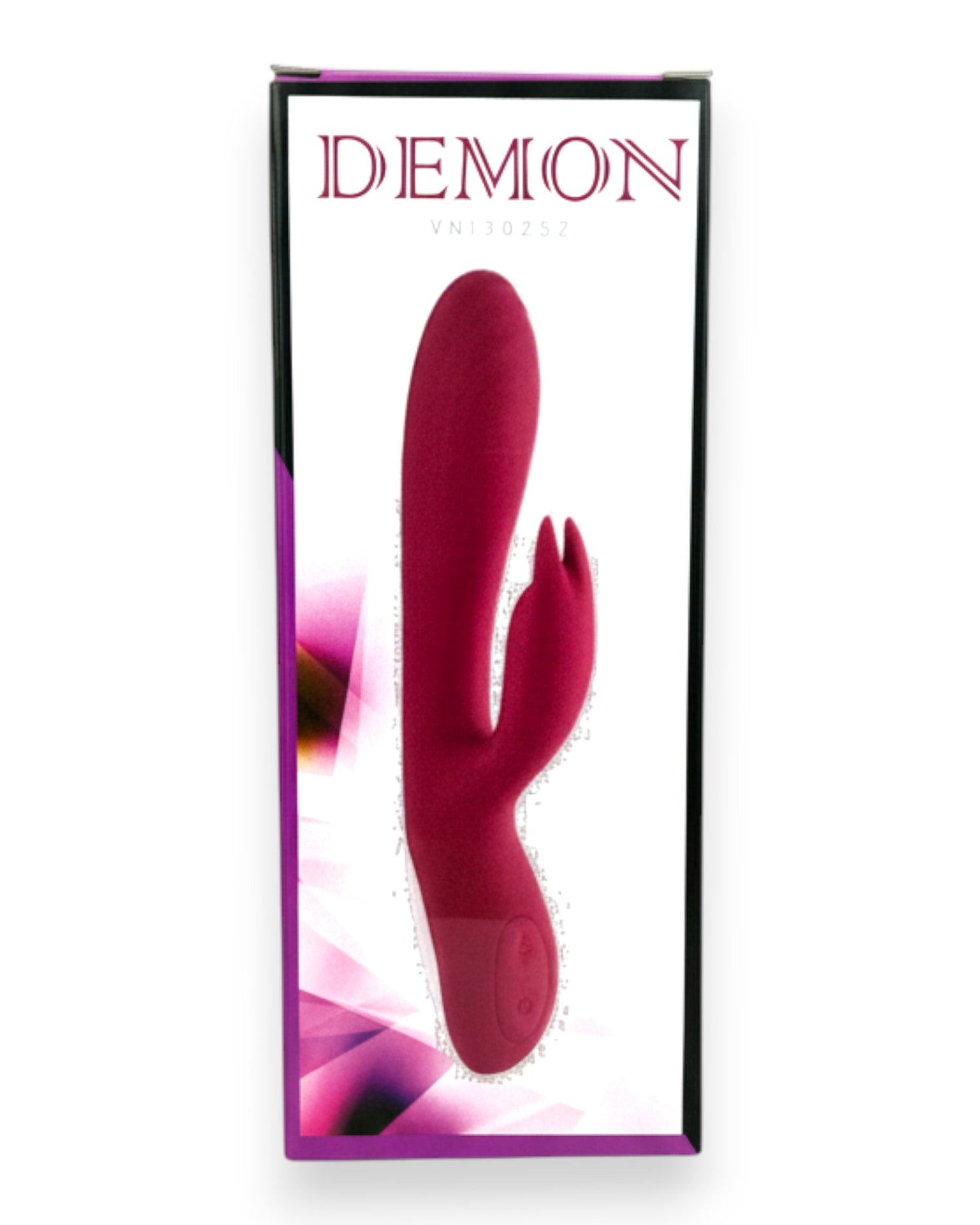 Vibrador Demon Duo con doble estimulación de punto G y clítoris, 10 funciones vibrantes, diseño provocador Glow & Vibe.