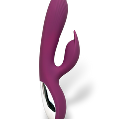 Vibrador Demon Duo con doble estimulación de punto G y clítoris, 10 funciones vibrantes, diseño provocador Glow & Vibe.