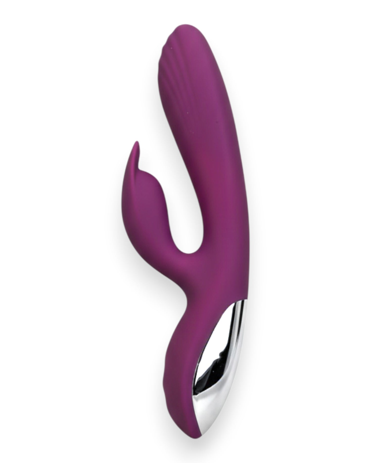 Vibrador Demon Duo con doble estimulación de punto G y clítoris, 10 funciones vibrantes, diseño provocador Glow & Vibe.