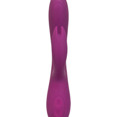 Vibrador Demon Duo con doble estimulación de punto G y clítoris, 10 funciones vibrantes, diseño provocador Glow & Vibe.
